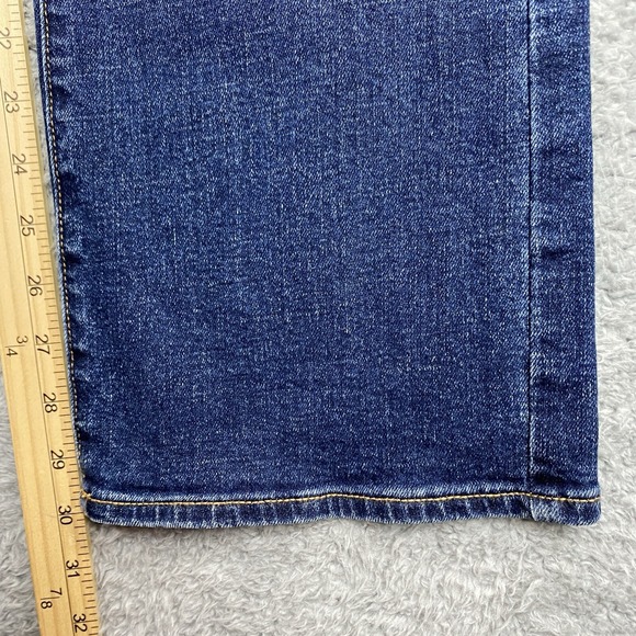 Talbots Barely Boot Cut Jeans Size 4 Dark Wash Mid Rise Blue Denim - Picture 8 of 13